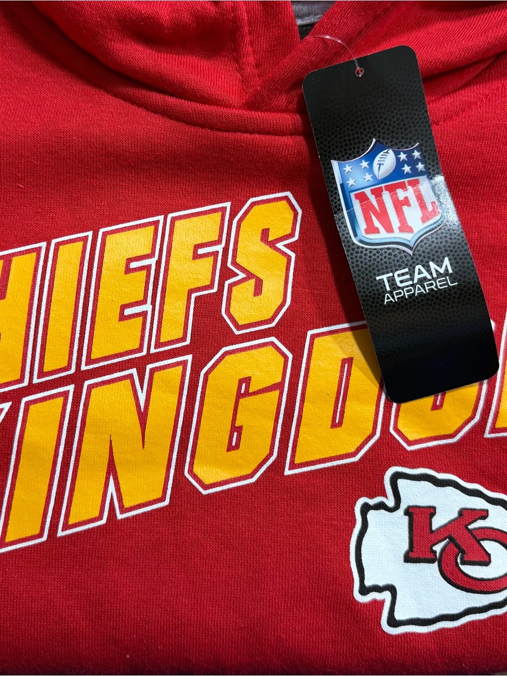 NWT Kansas City Chiefs Kingdom Youth Small Red NFL Team Apparel Hoodie - Picture 4 of 6